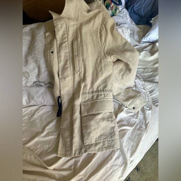 James Perse Size 2 Medium Cream Coat - Picture 3 of 4